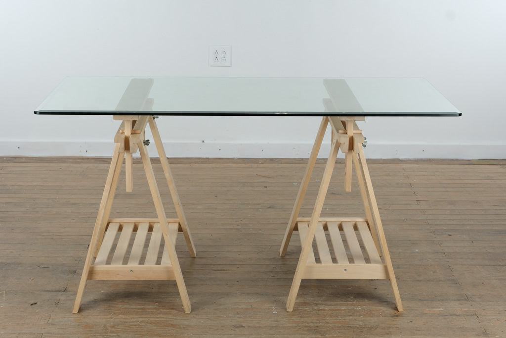 Ikea LAGKAPTEN / MITTBACK Glass Top Desk – 60