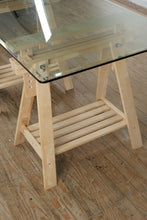 Load image into Gallery viewer, Ikea LAGKAPTEN / MITTBACK Glass Top Desk – 60&quot;
