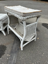 Load image into Gallery viewer, Set of 3 White Wicker Tables – Great DIY Project! – Only $7.95 for All
