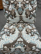 Load image into Gallery viewer, Brown &amp; Aqua Patterned Slipper Chair – Furnitureland South
