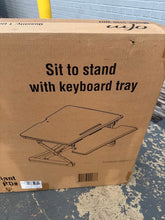 Load image into Gallery viewer, OFM Model 5100-WHT Sit-to-Stand Adjustable Desk Riser with Keyboard Tray – New in Box
