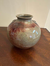 Load image into Gallery viewer, Jugtown Pottery Handcrafted Stoneware Vase – Dated 1992, Vintage North Carolina Studio Pottery (7” x 7”)
