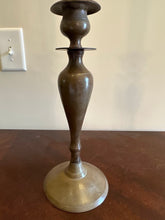 Load image into Gallery viewer, Turned Metal Candlesticks – Pair of Classic Taper Candle Holders (12.5” Tall)
