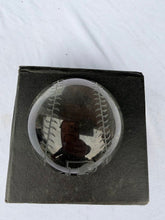 Load image into Gallery viewer, Durham Bulls Glass Baseball Paperweight with Original Box 5.5 Inch
