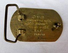 Load image into Gallery viewer, REMO Travis Air Force Base Solid Brass Belt Buckle 1980
