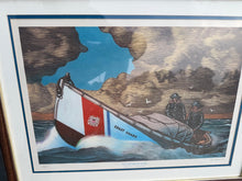Load image into Gallery viewer, Two Surfmen On Patrol US Coast Guard Limited Edition Print Signed Framed 26 x 20

