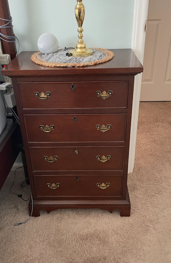 Craftique Heirloom Mahogany 4-Drawer Nightstand – MEL Finish, 32