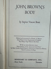 Load image into Gallery viewer, John Browns Body by Stephen Vincent Benet Vintage Illustrated Civil War Book 1941
