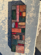 Load image into Gallery viewer, Abstract Metal Wall Art Panel Industrial Modern Signed Mixed Media 20 x 6
