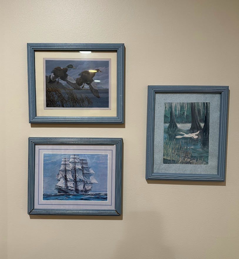 Set of 3 Prints in Blue Frames - Just Arrived 1/27