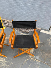 Load image into Gallery viewer, Pair of Vintage Wooden Director’s Chairs with Black Canvas Seats &amp; Backs
