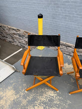 Load image into Gallery viewer, Pair of Vintage Wooden Director’s Chairs with Black Canvas Seats &amp; Backs
