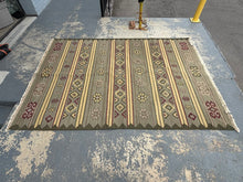 Load image into Gallery viewer, Handwoven Southwestern Style Wool Area Rug with Geometric Motifs
