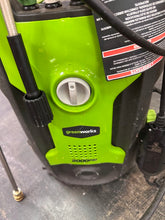 Load image into Gallery viewer, Greenworks 2000 PSI Electric Pressure Washer With Hose Reel Wand Wheeled Untested

