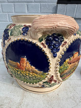 Load image into Gallery viewer, German Beer Stein Cookie Jar with Figural Lid Rhine Castles Motif

