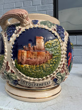 Load image into Gallery viewer, German Beer Stein Cookie Jar with Figural Lid Rhine Castles Motif
