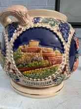 Load image into Gallery viewer, German Beer Stein Cookie Jar with Figural Lid Rhine Castles Motif
