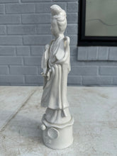 Load image into Gallery viewer, Homco Attributed Kwan Yin Guanyin Mother of Mercy White Porcelain Figurine
