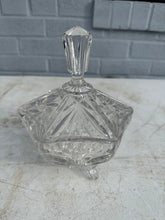 Load image into Gallery viewer, Cut Crystal Covered Candy Dish with Lid Pedestal Feet
