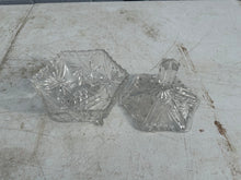 Load image into Gallery viewer, Cut Crystal Covered Candy Dish with Lid Pedestal Feet
