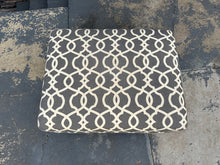 Load image into Gallery viewer, Carolina Grey Geometric Patterned Ottoman
