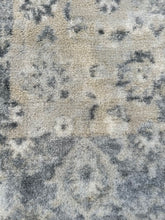 Load image into Gallery viewer, Vintage Style Patchwork Area Rug Soft Neutral Gray and Ivory 60 x 84
