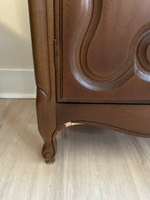 Load image into Gallery viewer, Bassett French Provincial Walnut China Cabinet with Glass Doors
