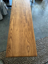 Load image into Gallery viewer, Solid Oak Slender Console Table with Tapered Legs
