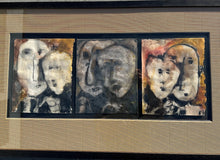 Load image into Gallery viewer, Attributed Gerard Sala Mixed Media Triptych De la semblanca d'homes animals i plantes Framed Artwork
