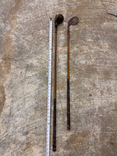 Load image into Gallery viewer, Antique Hickory Shaft Golf Clubs Wood Driver and Iron 2 Piece Lot
