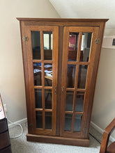 Load image into Gallery viewer, Arts &amp; Crafts Solid Oak Glass-Front Cabinet with Mission Influence
