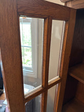 Load image into Gallery viewer, Arts &amp; Crafts Solid Oak Glass-Front Cabinet with Mission Influence
