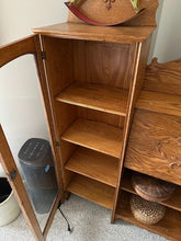 Load image into Gallery viewer, Restored Solid Oak Side-by-Side Cabinet with Glass Door &amp; Secretary Storage
