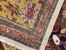 Load image into Gallery viewer, Large Persian Style Oriental Area Rug 11x14 Ivory Brown Floral Medallion
