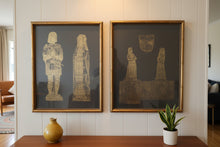 Load image into Gallery viewer, Pair Medieval Monument Brasses St Marys Church Beddington Surrey Framed Prints

