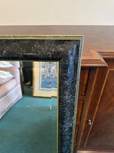 Load image into Gallery viewer, Black &amp; Gold Framed Wall Mirror – Hollywood Regency Style, Rectangular Decor Mirror
