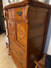 Load image into Gallery viewer, Lexington Furniture “Victorian Sampler” High Chest with Carved Cabinet Door
