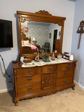 Load image into Gallery viewer, Lexington Furniture “Victorian Sampler” Triple Dresser with Landscape Mirror
