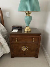Load image into Gallery viewer, Century Furniture Chin Hua Nightstands by Raymond K. Sobota – Pair with Glass Tops
