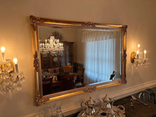 Load image into Gallery viewer, Large Rococo Style Gold Gilt Ornate Wall Mirror, French Revival

