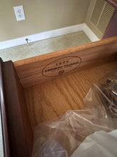 Load image into Gallery viewer, Henkel Harris Wild Black Cherry Highboy Chest on Chest Dated 1996

