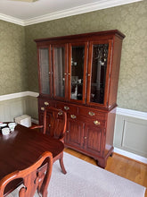 Load image into Gallery viewer, Henkel Harris Solid Wild Black Cherry China Cabinet, 1995
