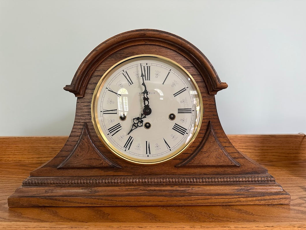 Howard Miller “Worthington” Mantel Clock – Oak Case – Quartz Movement