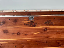 Load image into Gallery viewer, Lane “Legacy Love Chest” Cedar Hope Chest with Upholstered Top – Mahogany Finish

