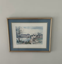 Load image into Gallery viewer, Framed Claude Ricart Watercolor Print – Château de Chenonceau
