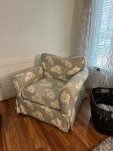 Load image into Gallery viewer, Camden Collection Swivel Arm Chair in Sage Floral Upholstery
