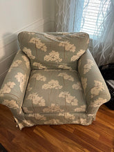 Load image into Gallery viewer, Camden Collection Swivel Arm Chair in Sage Floral Upholstery
