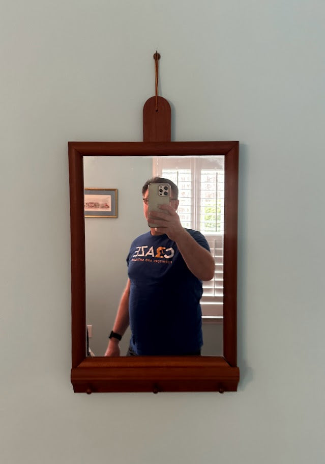Shaker Workshops Wall Mirror with Peg Rail – 12