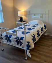 Load image into Gallery viewer, Antique White Iron Twin Bed Frame – Ornate Cast Iron Design with Optional Custom Mattress
