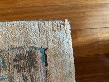 Load image into Gallery viewer, Large Vintage Inspired Area Rug 9.5 x 11.3 in Neutral Blue and Beige Tones
